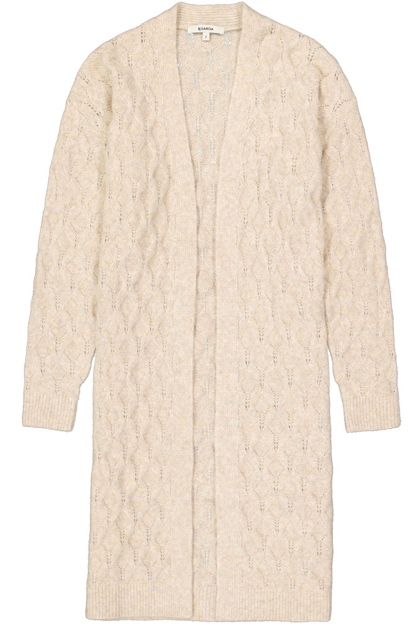 CARDIGAN MI-LONG EN MAILLE STRUCTURÉE GARCIA